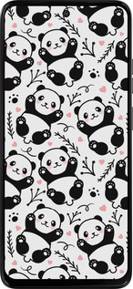 Силіконовий чехол Панди для Motorola Moto G15 Power - 4318u-4044 изображение 