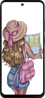 Силіконовий чехол Дівчина з картою для Motorola Moto G15 Power - 4704u-4044 изображение 