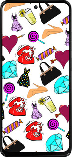 Силиконовый чехол stickers для Motorola Moto G15 Power - 4757u-4044 изображение 