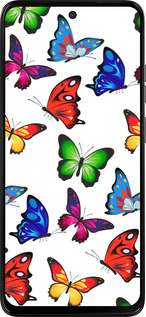 Силиконовый чехол Красочные мотыльки для Motorola Moto G15 Power - 4761u-4044 изображение 