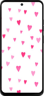 Силиконовый чехол Сердечки 2 для Motorola Moto G15 Power - 4763u-4044 изображение 