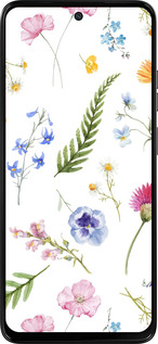 Силиконовый чехол Цветочный фон v2 для Motorola Moto G15 Power - 5472u-4044 изображение 