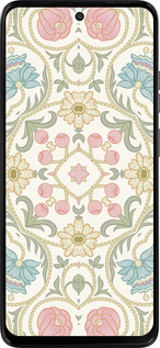 Силиконовый чехол Цветочный орнамент v2 для Motorola Moto G15 Power - 5513u-4044 изображение 