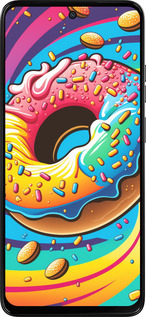 Силиконовый чехол Пончик радуга для Motorola Moto G15 Power - 5584u-4044 изображение 