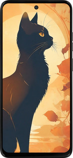 Силиконовый чехол Черная кошка v2 для Motorola Moto G15 Power - 5830u-4044 изображение 