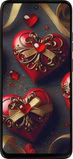 Силиконовый чехол Сердечки v4 для Motorola Moto G15 Power - 5834u-4044 изображение 