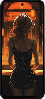 Силиконовый чехол Чехол для телефона Девушка в баре для Motorola Moto G15 Power - 5947u-4044 изображение 