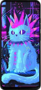 Силиконовый чехол Кот панк для Motorola Moto G15 Power - 6311u-4044 изображение 