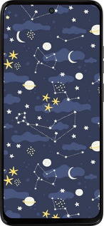 Силиконовый чехол Астрономический узор. Милый дизайн мультяшной вселенной для Motorola Moto G15 Power - 6446u-4044 изображение 