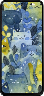 Силіконовий чехол Із зображенням котячого лісу для Motorola Moto G15 Power - 6447u-4044 изображение 