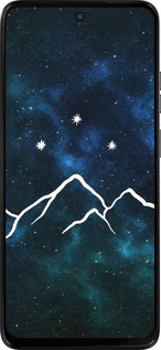 Силиконовый чехол Горы и звезды нарисованы на фоне галактики для Motorola Moto G15 Power - 6490u-4044 изображение 