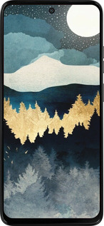 Силиконовый чехол Ночной пейзаж с лесом и горами для Motorola Moto G15 Power - 6493u-4044 изображение 