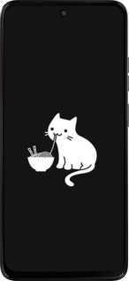 Силиконовый чехол С милым котом на черном фоне для Motorola Moto G15 Power - 6528u-4044 изображение 