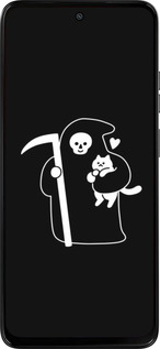 Силіконовий чехол Мінімалістичний арт: смерть та кішка для Motorola Moto G15 Power - 6529u-4044 изображение 