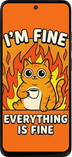 Силиконовый чехол Funny Cat для Motorola Moto G15 Power - 6786u-4044 изображение 