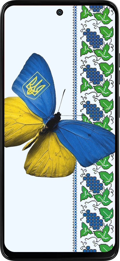 Силиконовый чехол Желто-голубая бабочка для Motorola Moto G15 Power - 1054u-4044 изображение 