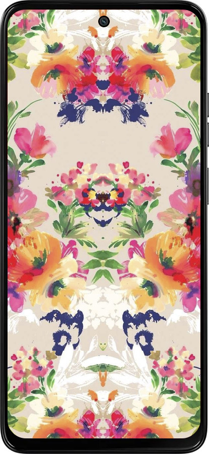 Силиконовый чехол Цветочный узор для Motorola Moto G15 Power - 1083u-4044 изображение 