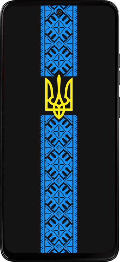 Силиконовый чехол Тризуб в вышиванке для Motorola Moto G15 Power - 1158u-4044 изображение 