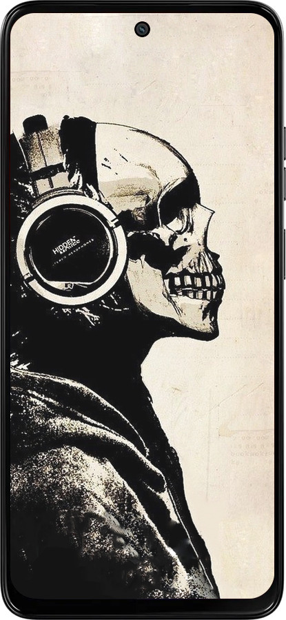 Силиконовый чехол Скелет-меломан v2 для Motorola Moto G15 Power - 1200u-4044 изображение 