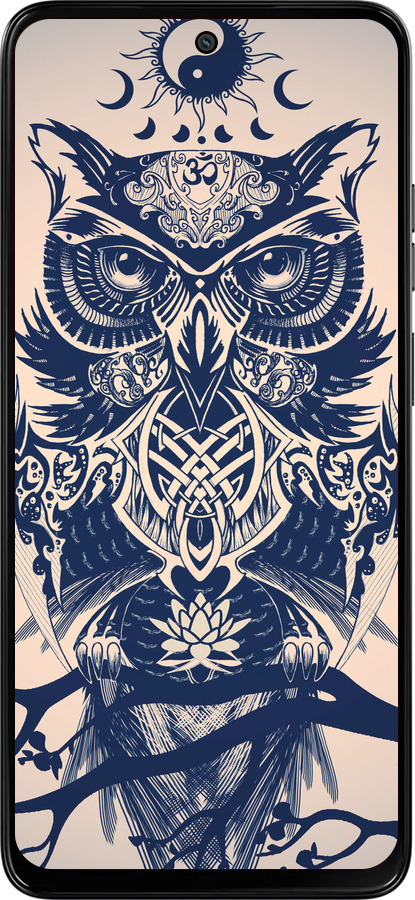 Силіконовий чехол Сова у візерунок для Motorola Moto G15 Power - 4000u-4044 изображение 
