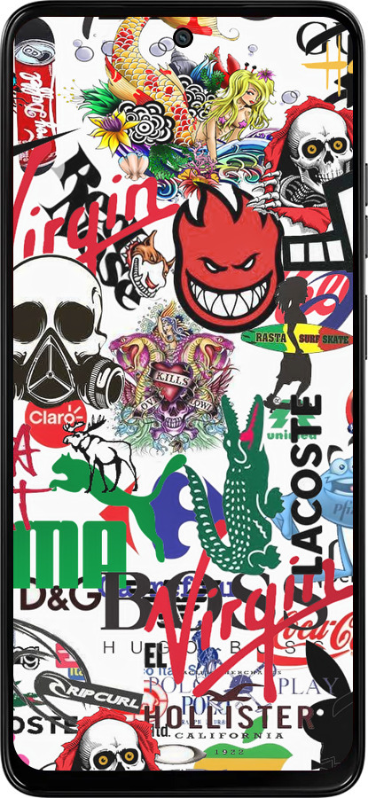 Силиконовый чехол Many different logos для Motorola Moto G15 Power - 4022u-4044 изображение 