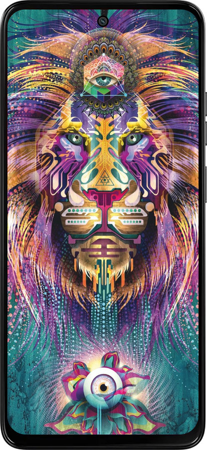 Силіконовий чехол Люмінесцентний лев для Motorola Moto G15 Power - 4037u-4044 изображение 