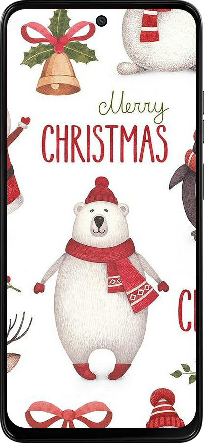 Силіконовий чехол Merry Christmas для Motorola Moto G15 Power - 4106u-4044 изображение 