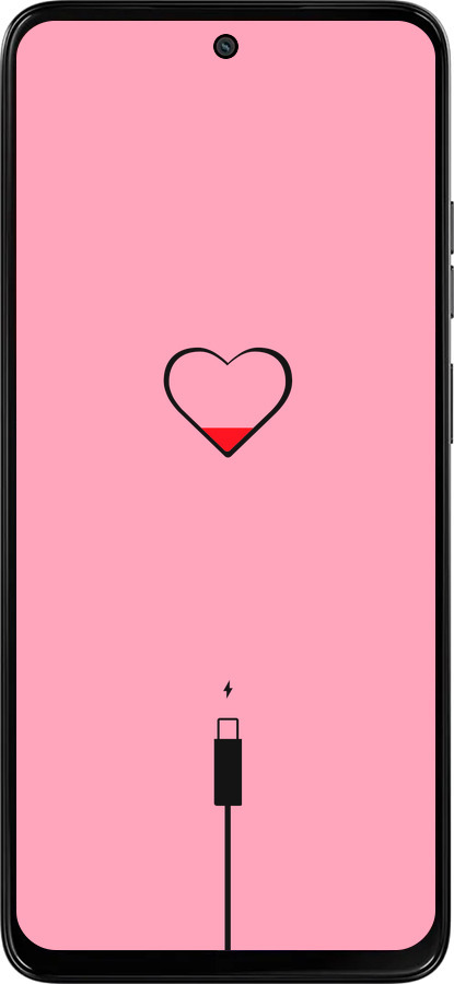 Силиконовый чехол Подзарядка сердца1 для Motorola Moto G15 Power - 4275u-4044 изображение 