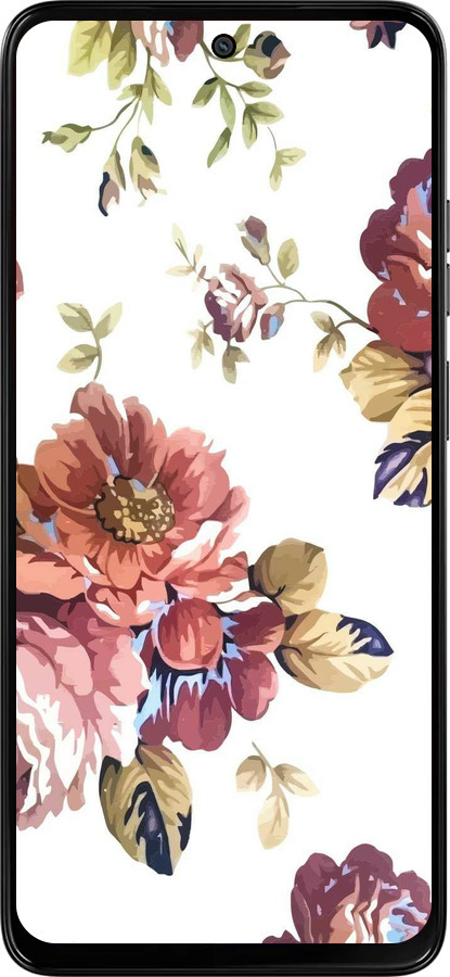 Силиконовый чехол Vintage flowers для Motorola Moto G15 Power - 4333u-4044 изображение 