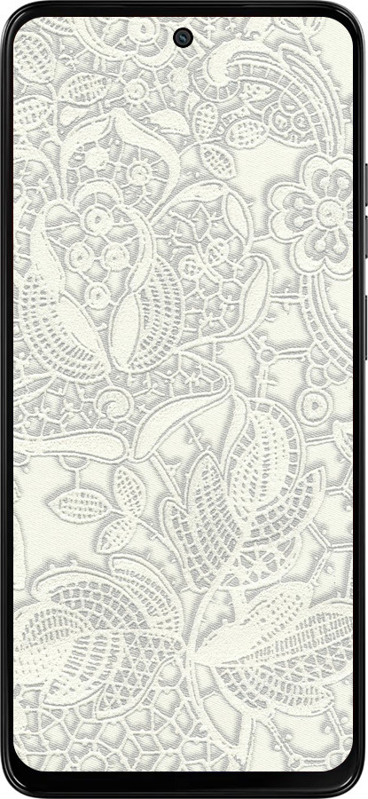Силиконовый чехол Белое кружево для Motorola Moto G15 Power - 4383u-4044 изображение 