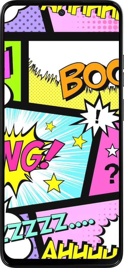 Силиконовый чехол Комикс 1 для Motorola Moto G15 Power - 4407u-4044 изображение 