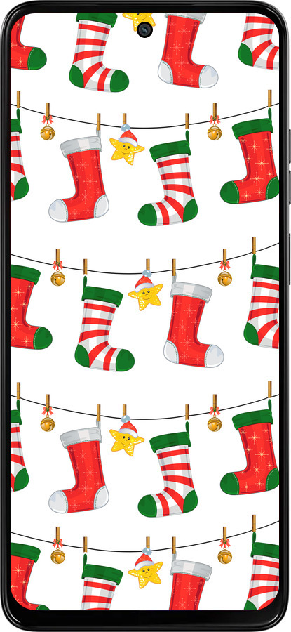 Силиконовый чехол Новогодний 9 для Motorola Moto G15 Power - 4622u-4044 изображение 