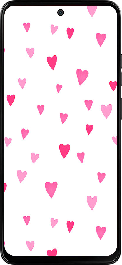 Силиконовый чехол Сердечки 2 для Motorola Moto G15 Power - 4763u-4044 изображение 