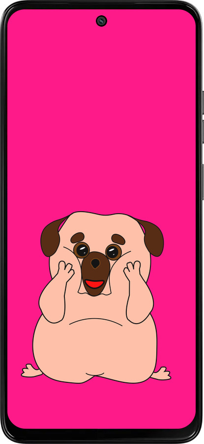 Силиконовый чехол Весёлый мопс для Motorola Moto G15 Power - 4908u-4044 изображение 