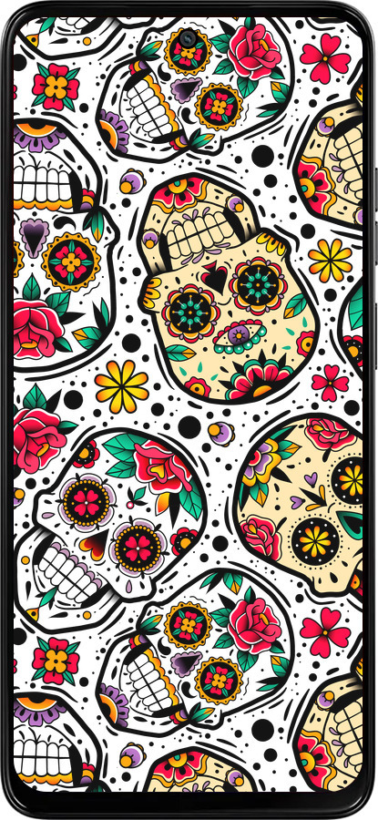 Силіконовий чехол Черепи для Motorola Moto G15 Power - 5471u-4044 изображение 