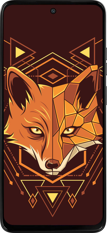 Силіконовий чехол Лисиця геометрія для Motorola Moto G15 Power - 5607u-4044 изображение 