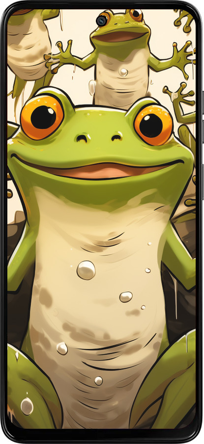 Силиконовый чехол Веселая жаба для Motorola Moto G15 Power - 5658u-4044 изображение 