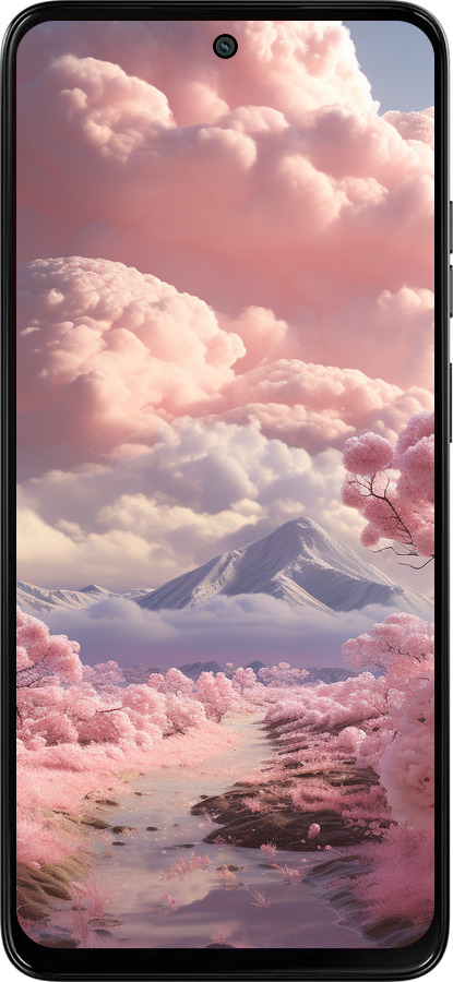 Силиконовый чехол Розовые облака для Motorola Moto G15 Power - 5660u-4044 изображение 