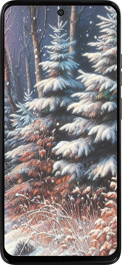 Силиконовый чехол Зимний пейзаж для Motorola Moto G15 Power - 5814u-4044 изображение 