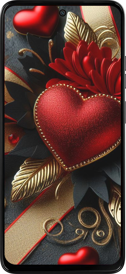 Силиконовый чехол Сердечки v2 для Motorola Moto G15 Power - 5832u-4044 изображение 