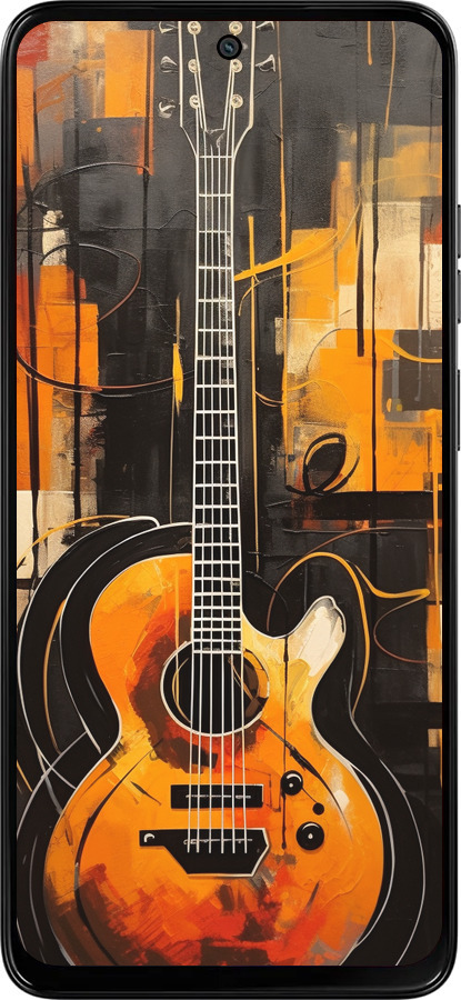 Силіконовий чехол Чохол для телефону Помаранчева гітара для Motorola Moto G15 Power - 5934u-4044 изображение 