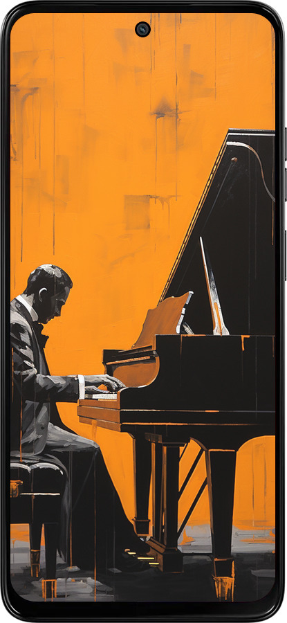 Силіконовий чехол Чохол для телефона Чоловік за Роялем для Motorola Moto G15 Power - 5938u-4044 изображение 