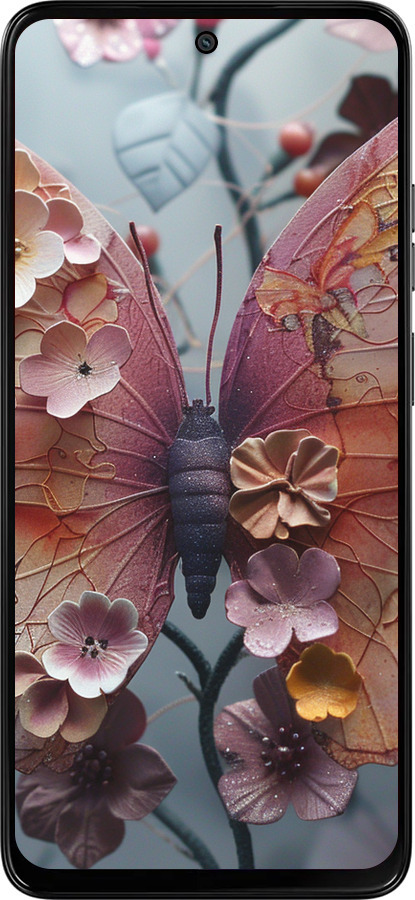 Силиконовый чехол Fairy Butterfly для Motorola Moto G15 Power - 6048u-4044 изображение 