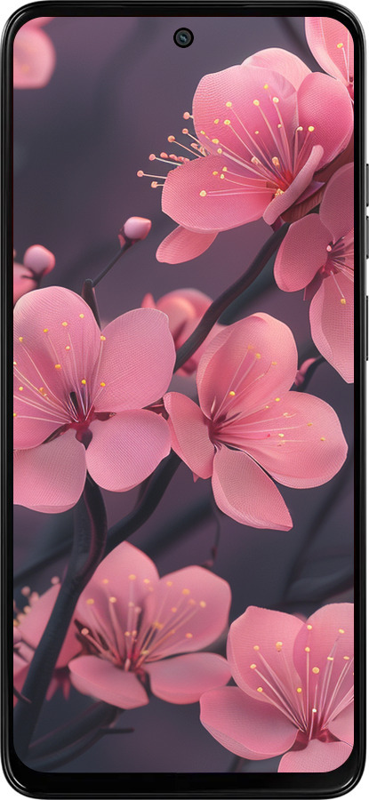 Силіконовий чехол Пурпурова сакура для Motorola Moto G15 Power - 6075u-4044 изображение 