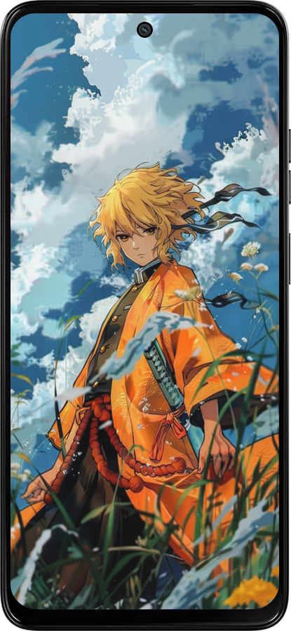 Силиконовый чехол Zenitsu Agatsuma для Motorola Moto G15 Power - 6117u-4044 изображение 