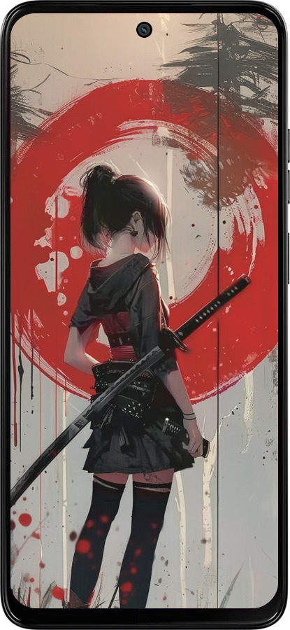 Силиконовый чехол Сумерки воина: Танец с катаной для Motorola Moto G15 Power - 6123u-4044 изображение 