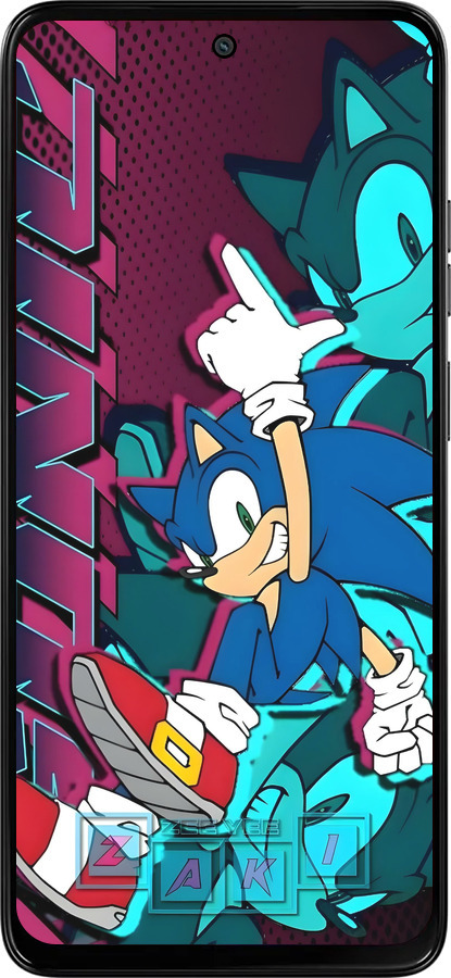 Силиконовый чехол Соник для Motorola Moto G15 Power - 6284u-4044 изображение 