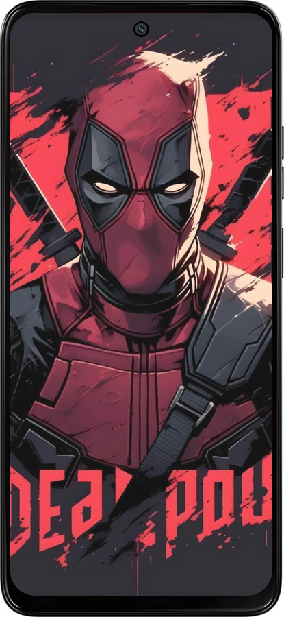 Силиконовый чехол Дедпул для Motorola Moto G15 Power - 6293u-4044 изображение 