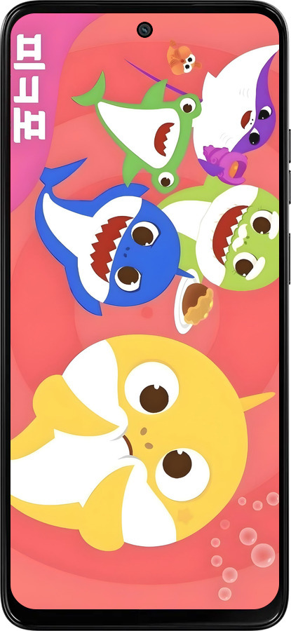 Силиконовый чехол Бейби Шаркс для Motorola Moto G15 Power - 6305u-4044 изображение 