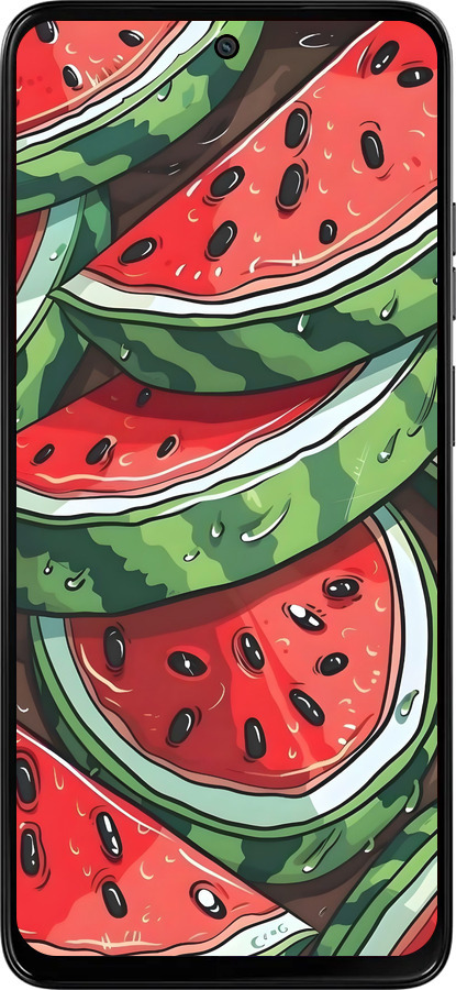 Силиконовый чехол Арбуз для Motorola Moto G15 Power - 6315u-4044 изображение 